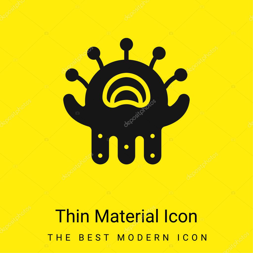 Alien minimal bright yellow material icon