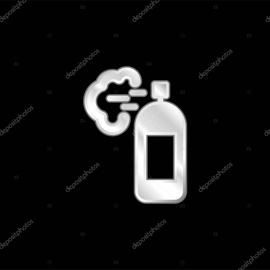 Air Freshener silver plated metallic icon