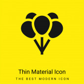 Balónky minimální jasně žlutý materiál ikona