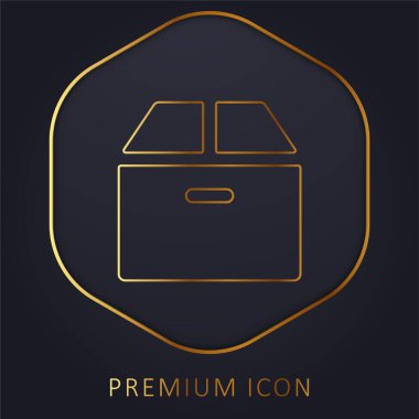 Altın çizgi prim logosu veya simgesi