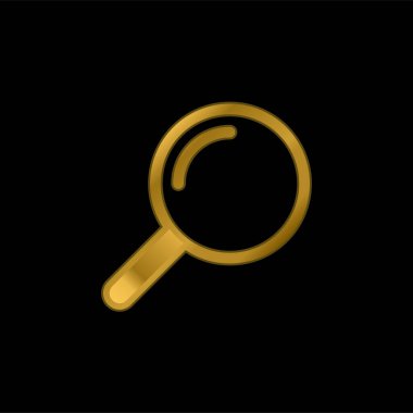 Havalimanı altın kaplama metalik simge veya logo vektörü