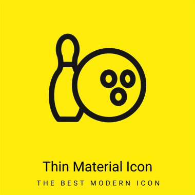 Bowling topu ve iğne en az sarı malzeme simgesi
