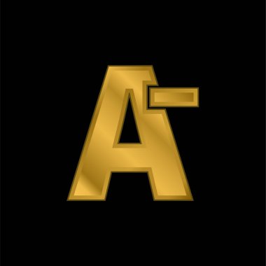 Bir Eksi Sonuç altın kaplama metalik simge veya logo vektörü