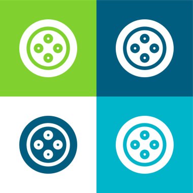 Botton Düz 4 renk en küçük simge kümesi