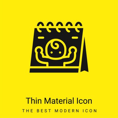 Born minimal bright yellow material icon clipart
