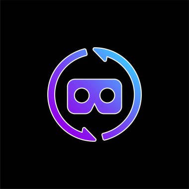 Ar Gözlükleri mavi eğimli vektör simgesi