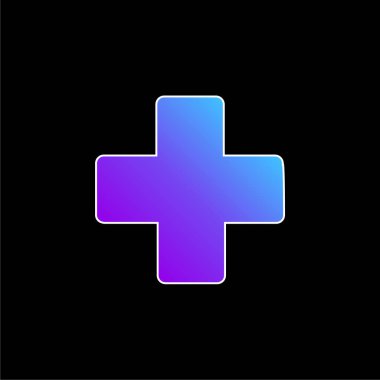 Toplama işareti mavi gradyan vektör simgesi