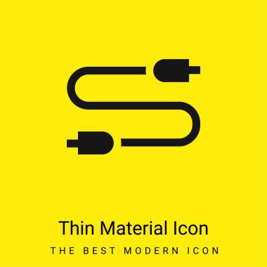 Audio Jack minimal bright yellow material icon clipart