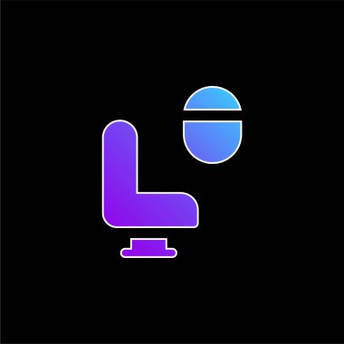 Uçak mavi gradyan vektör simgesi