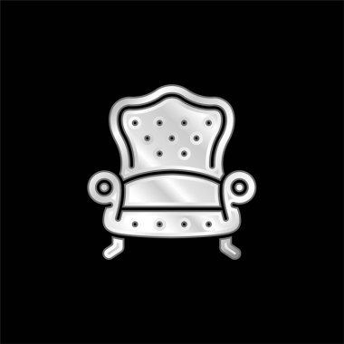 Koltuk gümüş kaplama metalik simge