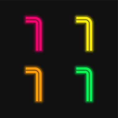 Allen four color glowing neon vector icon clipart