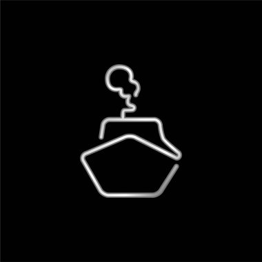 Tekne Taslağı Gümüş kaplama metalik simge