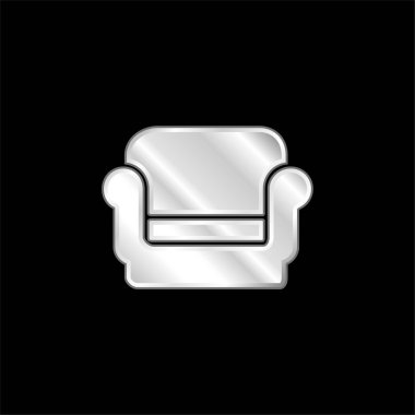 Koltuk gümüş kaplama metalik simge