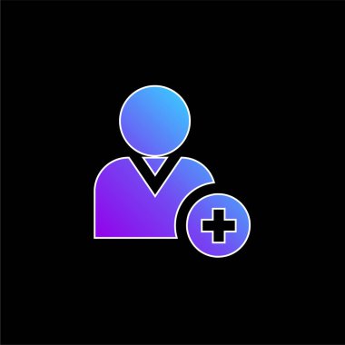 Kullanıcı mavi gradyan vektör simgesi ekle