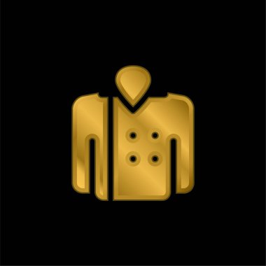 Blazer altın kaplama metalik simge veya logo vektörü