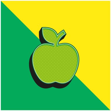 Apple Green ve sarı modern 3d vektör simgesi logosu