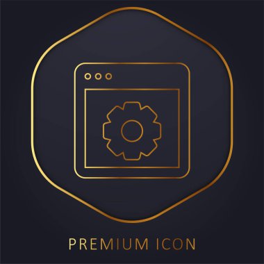 Altın çizgi prim logosu ya da simgesi uygula