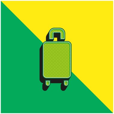 Bagaj Yeşil ve Sarı modern 3d vektör simgesi logosu