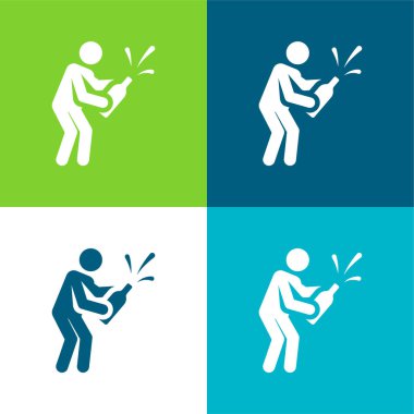 Doğumgünü Düz Düz Renk en az simge kümesi