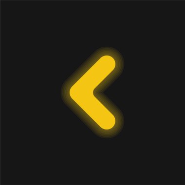 Ok Açı Gösterimi Sol Sarı Parlak Neon simgesi