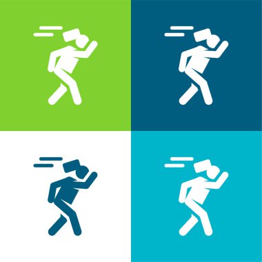 Kaza Düz 4 renk en küçük simge kümesi