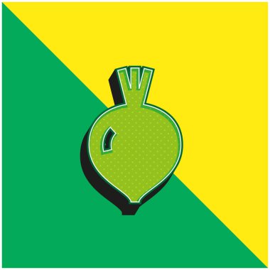 Pancar yeşili ve sarı modern 3d vektör simgesi logosu