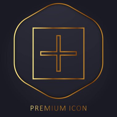 Altın çizgi premium logo veya simge ekle