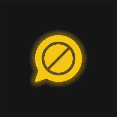 Parlayan sarı neon simgesini engelle