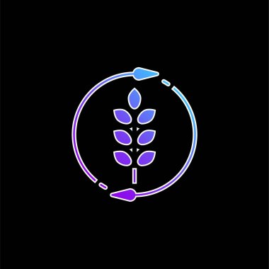 Agronomy blue gradient vector icon clipart