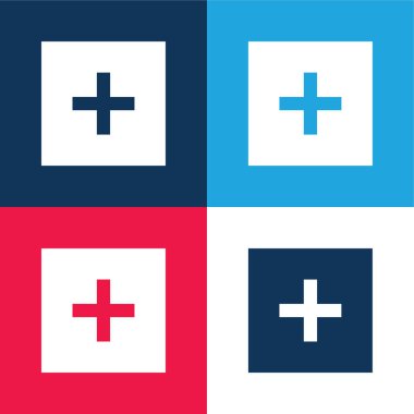 Mavi ve kırmızı dört renk simgesi ekle