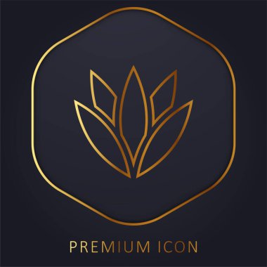 Agave altın çizgi premium logo veya simgesi