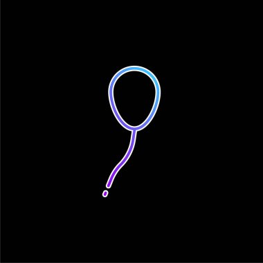 Balon mavi gradyan vektör simgesi