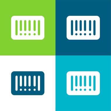 Çubuk Kodu Düz Renk en az simge kümesi