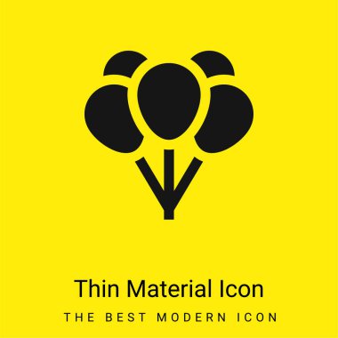 Balloons minimal bright yellow material icon clipart