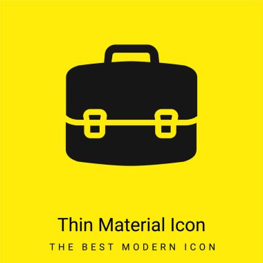 Evrak çantası en az parlak sarı madde simgesi