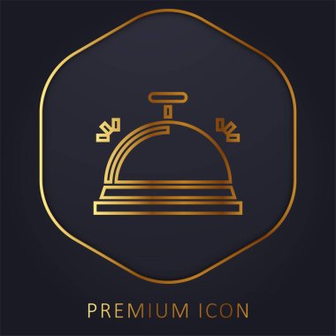 Bell golden line premium logo or icon clipart