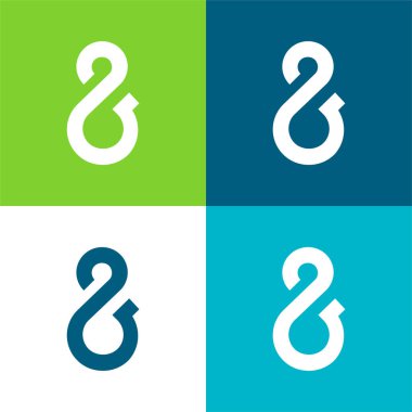 Ampersand Sembol Düz Renk en az simge kümesi