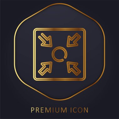 Assembly Point golden line premium logo or icon clipart