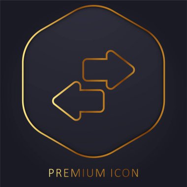 Oklar altın çizgi premium logo veya simge