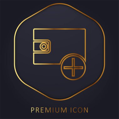 Altın çizgi premium logo veya simge ekle