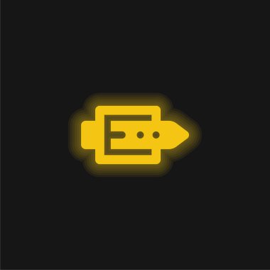 Kemerli parlak neon simgesi