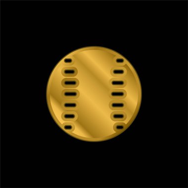 Beyzbol altın kaplama metalik simge veya logo vektörü