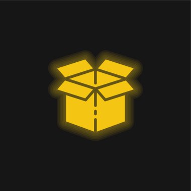 Kutu sarısı parlak neon simgesi