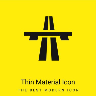 Bridge On Avenue Perspective minimal bright yellow material icon clipart