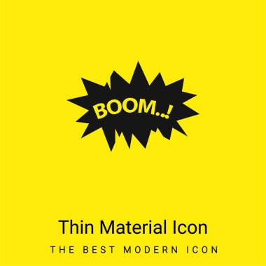 Boom minimal bright yellow material icon clipart