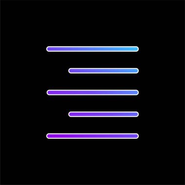 Sağ mavi eğimli vektör simgesini hizala