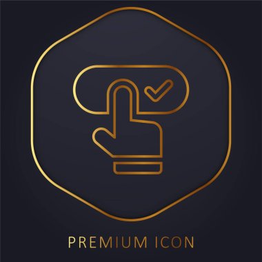 Booking golden line premium logo or icon clipart