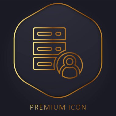 Hesap altın satırı premium logosu veya simgesi