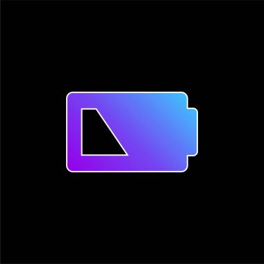 Pil mavi gradyan vektör simgesi