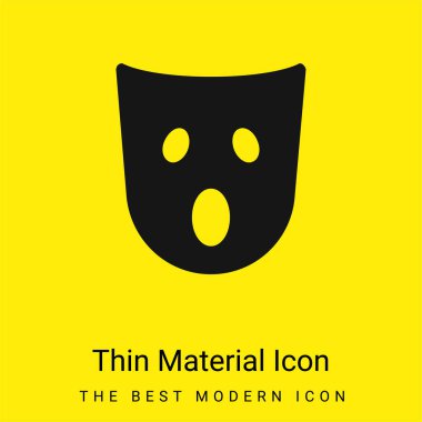 Astonishment Mask minimal bright yellow material icon clipart